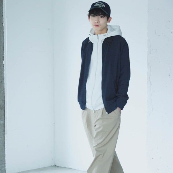 コムサイズム（COMME CA ISM）/デニムライクストレッチ ジップアップブルゾン