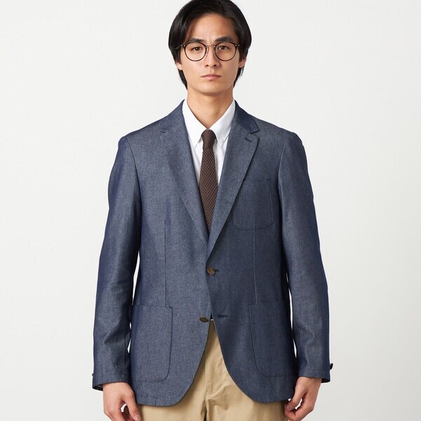 コムサイズム（COMME CA ISM）/デニムライクシャンブレー ブレザージャケット_6