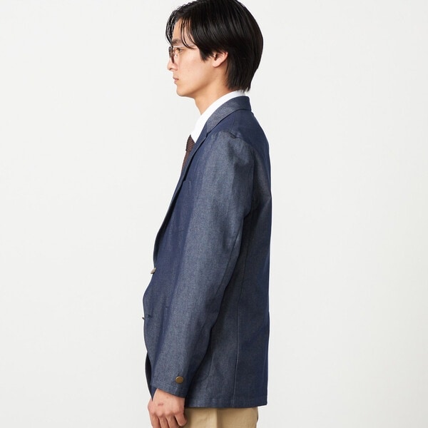 コムサイズム（COMME CA ISM）/デニムライクシャンブレー ブレザージャケット_7