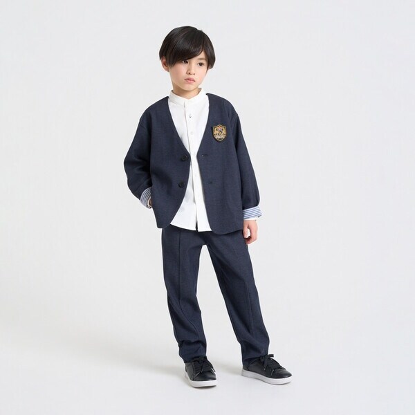 コムサイズム（COMME CA ISM）/【雑誌掲載商品】ノーカラージャケットセットアップスーツ(110−130cm)_3