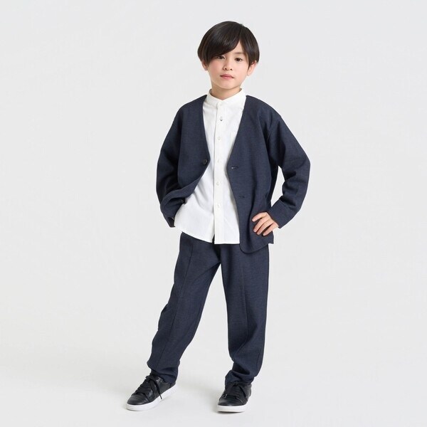 コムサイズム（COMME CA ISM）/【雑誌掲載商品】ノーカラージャケットセットアップスーツ(110−130cm)_4