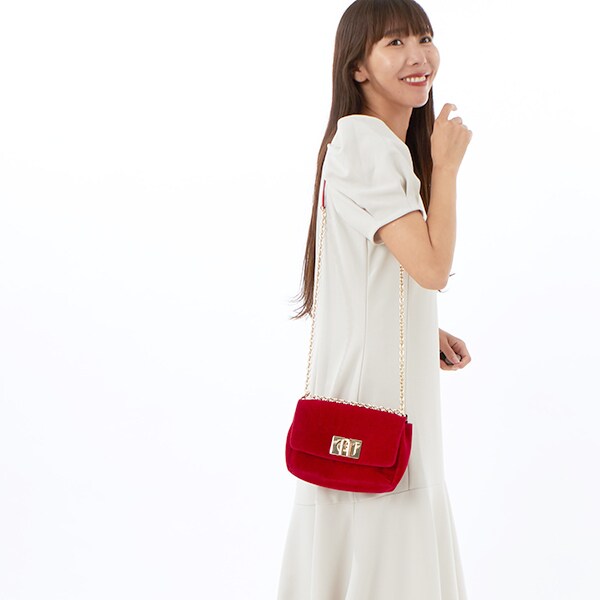 中古 プラダ ハンドバッグ BN1670 カーフ ROSSO レッド ゴールド金具