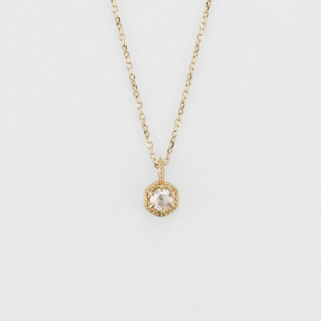 専用‼️agete アガット　K18 ローズカット　ダイヤ　ネックレス　0.09 アガット agete K18 ローズカット ダイヤ ネックレス 0.09ct