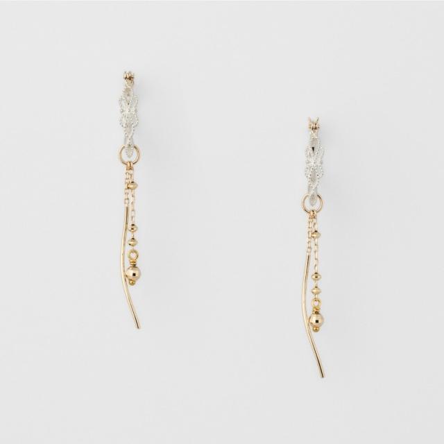 アガット agete アクセサリー（耳） ピアス シルバー 美品 アガット シルバーダイヤモンドピアス（0.04ct） agete アガット