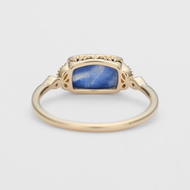 *agete アガット* ブルーサファイア ハーフエタニティ ピンキー リング アガット（agete）&frasl;K10サファイア／クォーツ／シェルリング