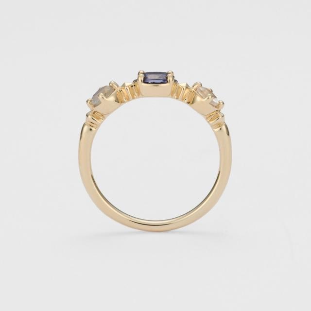 アガット✴︎K10リング11号✴︎ラブラドライト・ルチルクォーツ アガット✴︎K10リング11号✴︎ラブラドライト・ルチルクォーツ