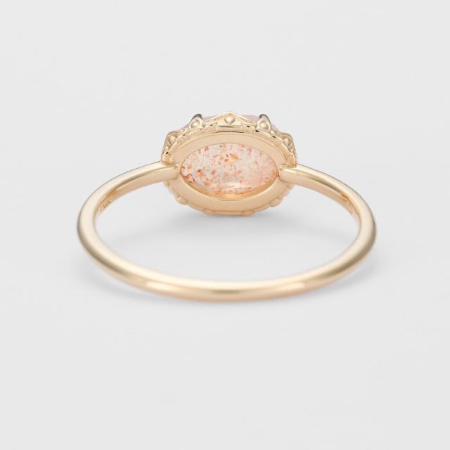 アガット（agete）/K10ラブラドライト／サンストーンリングの通販はau