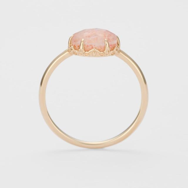 アガット（agete）/K10ラブラドライト／サンストーンリングの通販はau