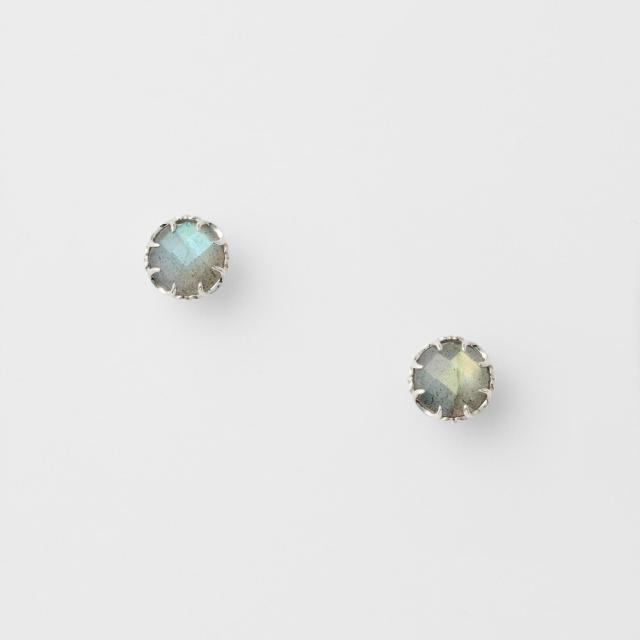 agate k10 ホワイトラブラドライト　ピアス agate k10 ホワイトラブラドライト ピアス（Triplet Stone