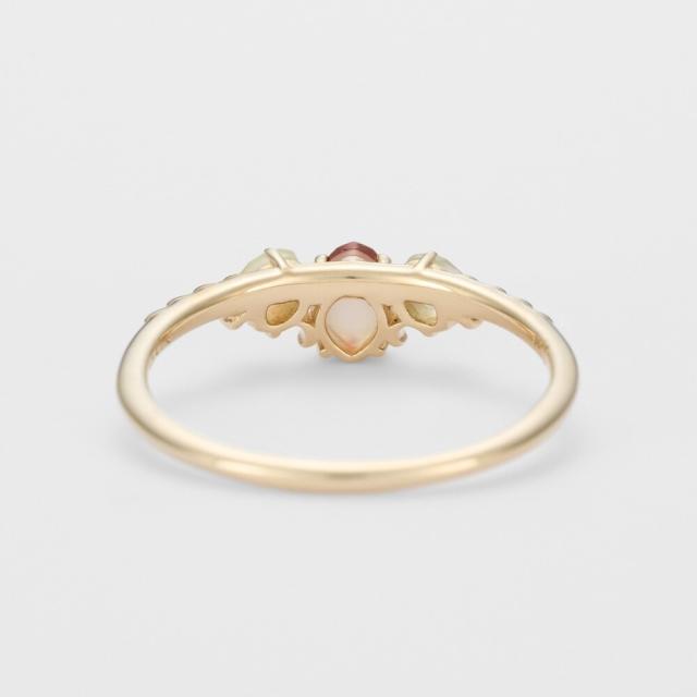 【正規品】ageteアガット k10オレンジムーンストーン天然石リング 正規品】ageteアガット k10オレンジムーンストーン天然石リング