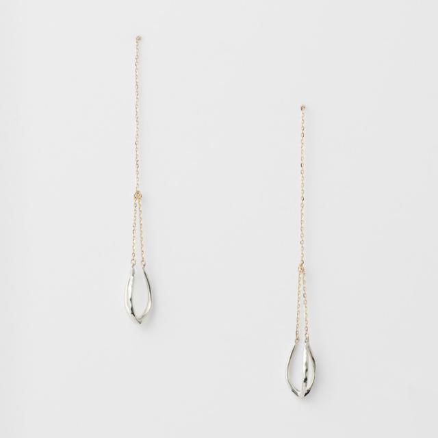 アガット agete 10k ティアドロップフープピアス アメリカン