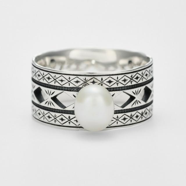 アガット（agete）/＜6月誕生石＞シルバーパールリング