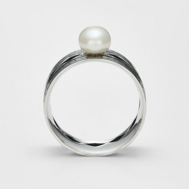 agete パール シルバーリング ゆ*☆様 美品 agete シルバーパール