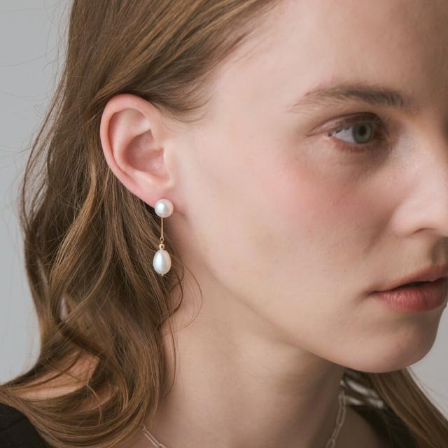 agete K14パールピアスチャーム agete agete アガット K14 パールピアスチャーム ピアスチャーム