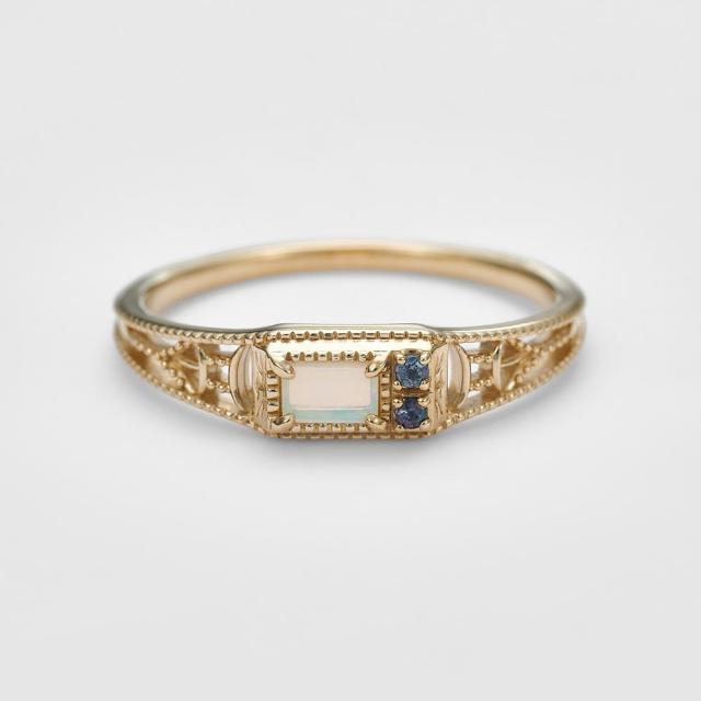 agete K10 オパール ダイヤモンド リング 10号 agete K10 オパール ダイヤモンド リング 10号 K10ダイヤモンドリング