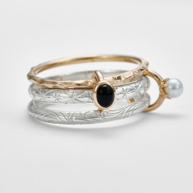 アガット ダイヤモンドリング 7号 パールリングセット agete 限定