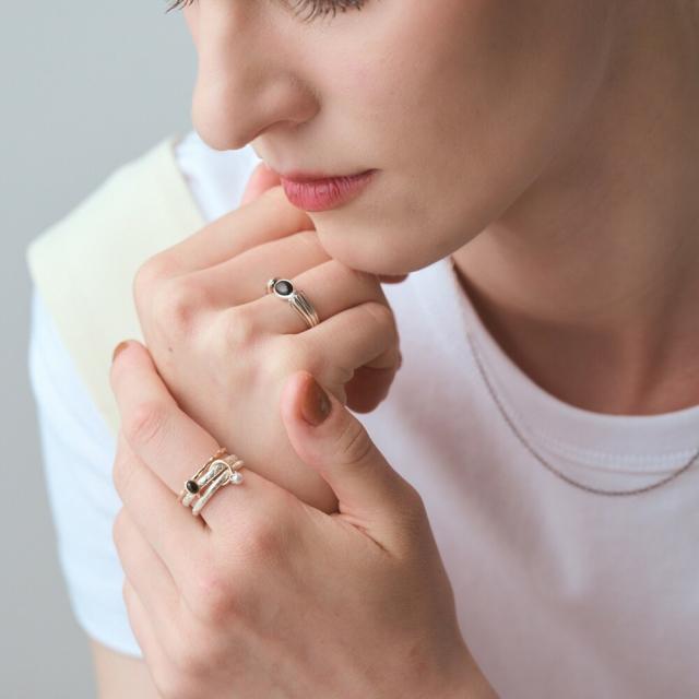 agete 白蝶貝シルバーリング Zika agete 白蝶貝 リング 9号 Zika agete