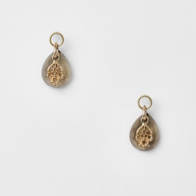 美品　
シャープ　冷蔵庫 アガット ピアスチャーム K10トパーズ／アイオライトピアスチャーム