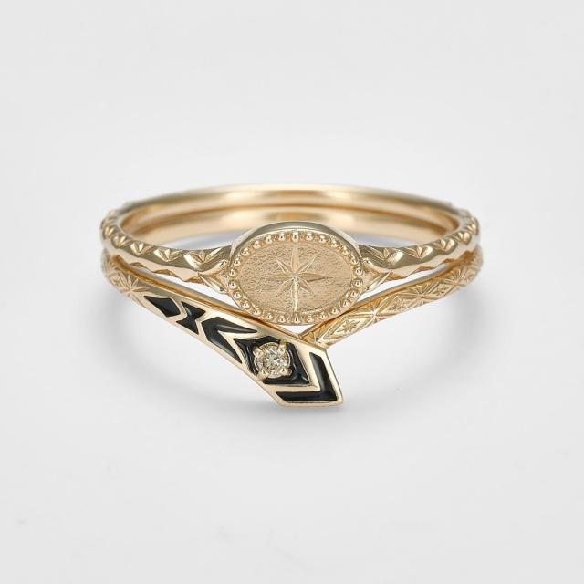 agete アガット k10 指輪 リング 2個セット 11号 重ね付 すぐ届く☆Agete