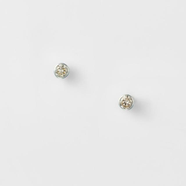 アガット（agete）/シルバー／K10ダイヤモンドピアス（0．06ct）の通販