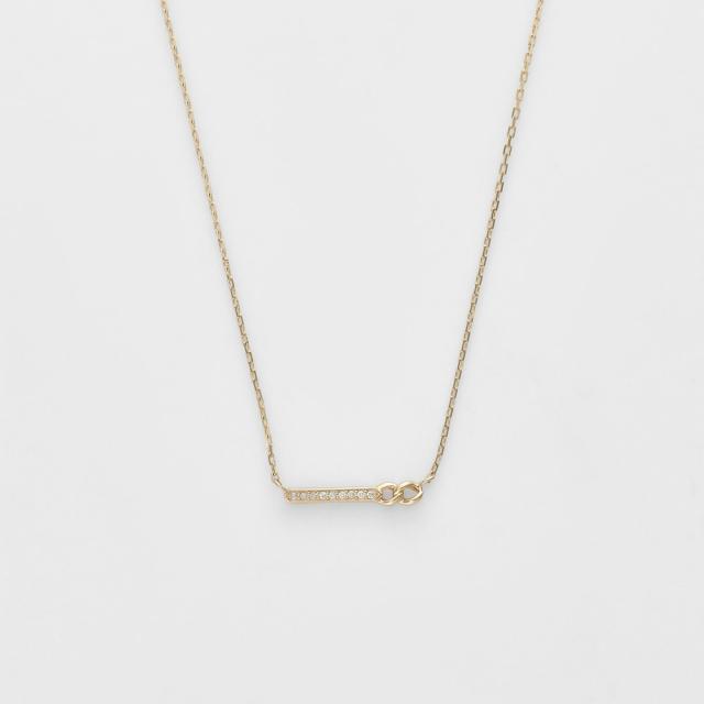 NEW】アガット（agete）/K10ダイヤモンドネックレス（0．01ct）