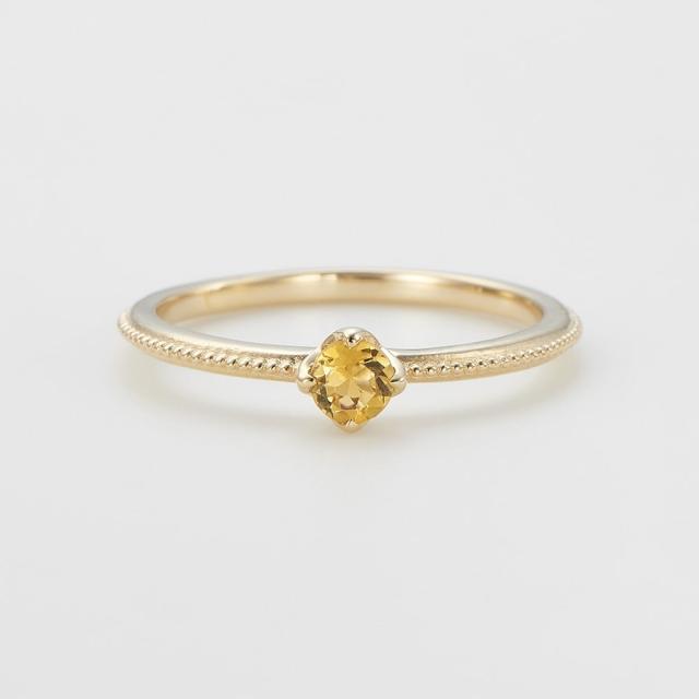 アガット（agete）/＜11月誕生石＞K10シトリンピンキーリング（マザー）