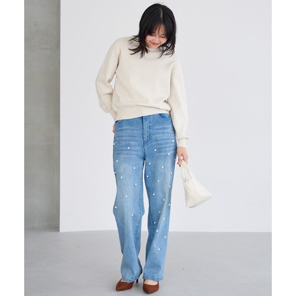 ラビアンジェ（LAVEANGE）/パールデニムパンツの通販はau PAY