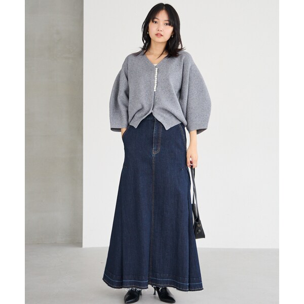 ラビアンジェ（LAVEANGE）/デニムマキシスカートの通販はau PAY
