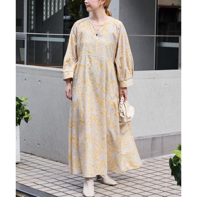 ラビアンジェ（LAVEANGE）/総柄切替ワンピースの通販は