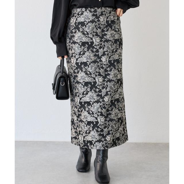 ラビアンジェ（LAVEANGE）/花柄ジャガードナロースカートの通販は 5,821円