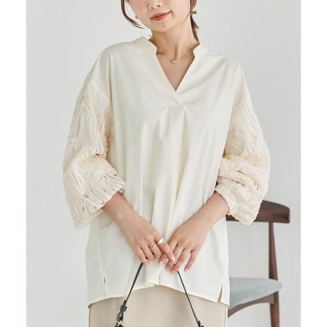 ラビアンジェ（LAVEANGE）/バテンレース切替ブラウス