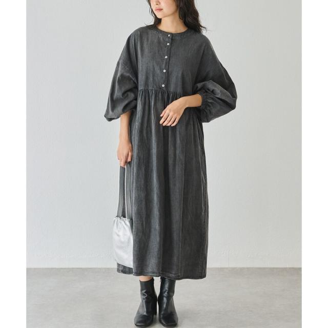 ラビアンジェ（LAVEANGE）/ライトデニムギャザーワンピース