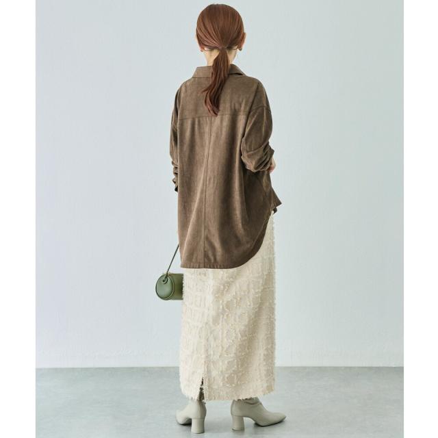 ラビアンジェ（LAVEANGE）/スエードライクシャツブルゾン