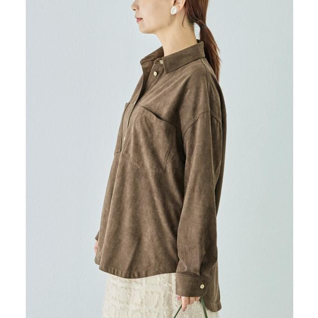 ラビアンジェ（LAVEANGE）/スエードライクシャツブルゾン