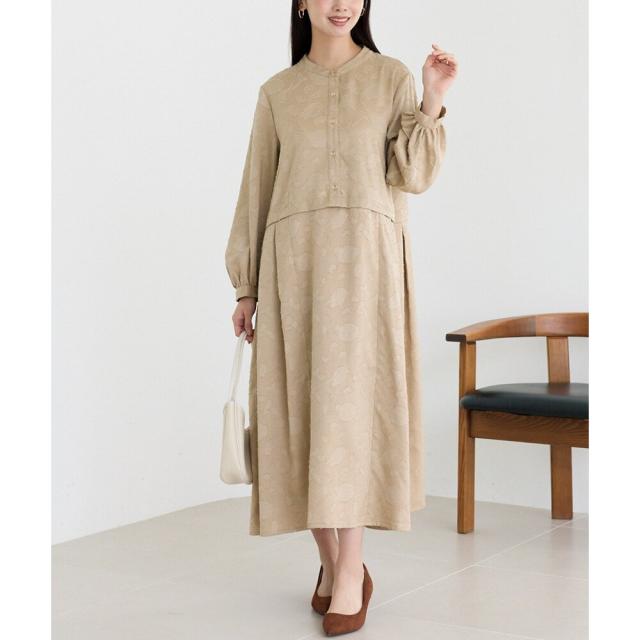 ラビアンジェ（LAVEANGE）/ジャガードタックワンピース