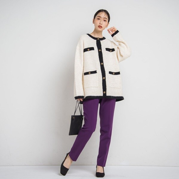 ドロワットロートレアモン/ツィードライクニットカーディガンの通販は