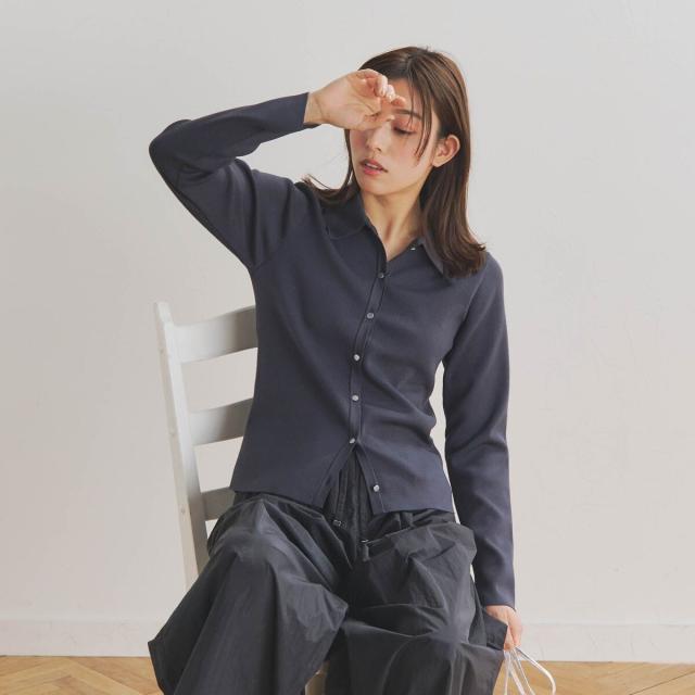 ドロワットロートレアモン（Droite lautreamont）/2WAY襟付きカーディガン≪手洗い可能≫