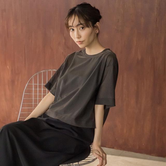 【NEW】ドロワットロートレアモン（Droite lautreamont）/キラキラナイロンクロップドTシャツ≪洗濯機で洗える≫の通販は