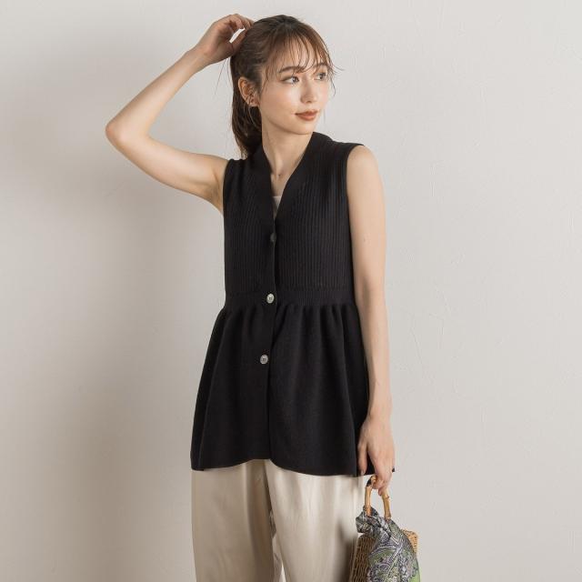 ドロワットロートレアモン（Droite lautreamont）/ペプラムベスト≪手洗い可能≫の通販は 6,314円