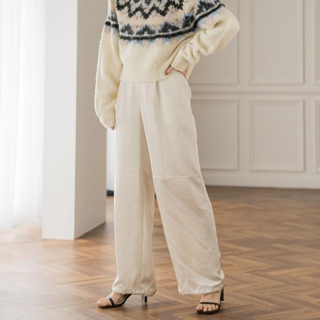 ドロワットロートレアモン（Droite lautreamont）/LAPダブルサテンパンツ≪洗濯機で洗える≫