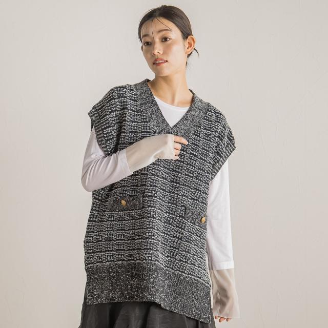 ドロワットロートレアモン（Droite lautreamont）/JQニットベスト≪手洗い可能≫