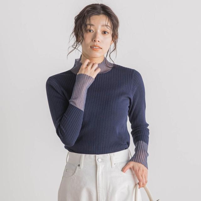 ドロワットロートレアモン（Droite lautreamont）/シアー切替RIBニット≪手洗い可能≫の通販は