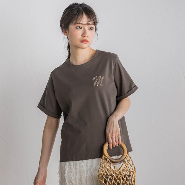 ドロワットロートレアモン（Droite lautreamont）/ロゴブローチ風Tシャツ≪手洗い可能≫