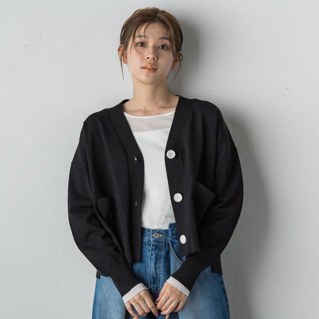 ドロワットロートレアモン（Droite lautreamont）/Vネックカーディガン≪手洗い可能≫