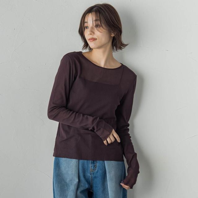 ドロワットロートレアモン（Droite lautreamont）/コットンサラチュールカットソー≪手洗い可能≫