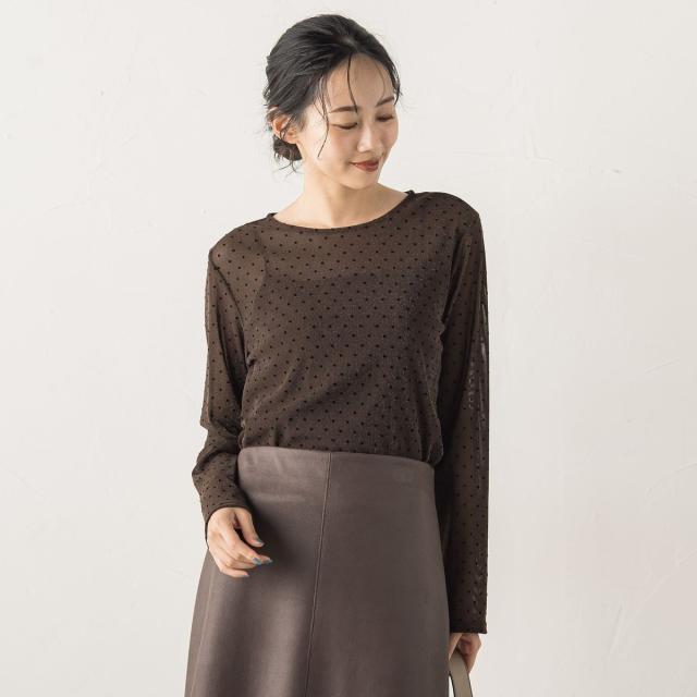 ドロワットロートレアモン（Droite lautreamont）/ラメフロッキードットプルオーバー≪手洗い可能≫