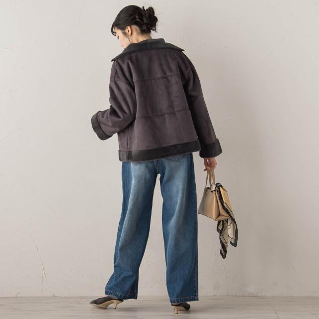 ロートレアモンのフェイクムートンコート ドロワットロートレアモン（Droite lautreamont）/【WEB限定】フェイク