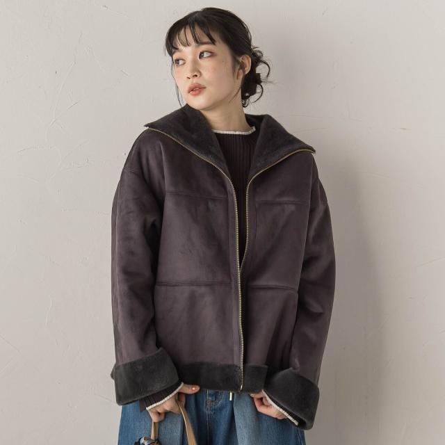 ロートレアモンのフェイクムートンコート ドロワットロートレアモン（Droite lautreamont）/【WEB限定】フェイク