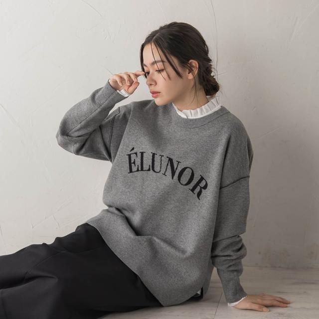 ドロワットロートレアモン（Droite lautreamont）/ロゴスウェットニット≪手洗い可能≫