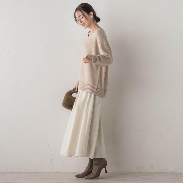 ドロワットロートレアモン（Droite lautreamont）/スパンコールVネックニット≪手洗い可能≫